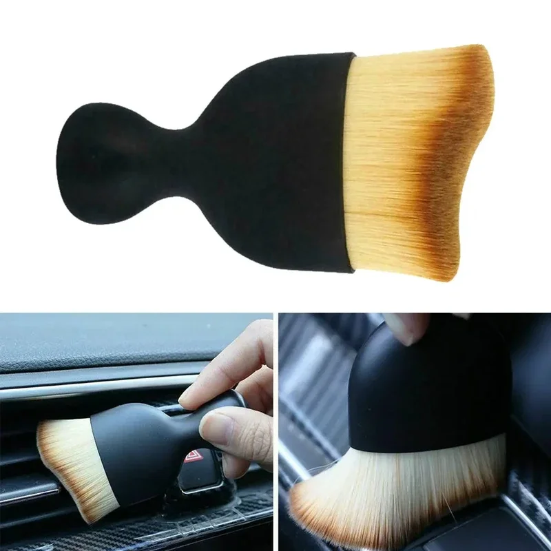 2 Pcs Car Interior Dust Sweeping Soft Brush Washing Tool Keyboard Gap out Trend Cleaning