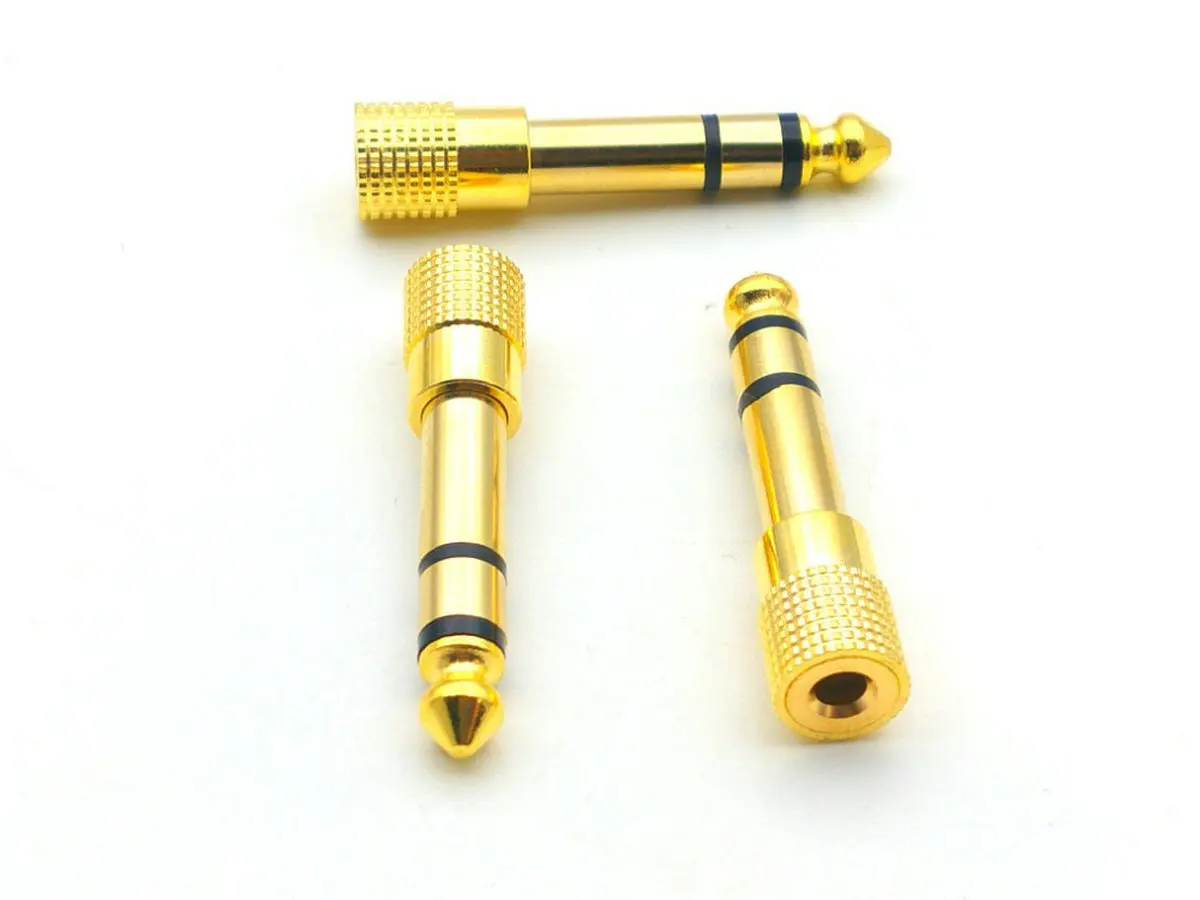 200pcs 6.3 adapter Audio 6.35mm Male Plug to 3.5mm Female Jack Aux Stereo TRS Adapter image 4