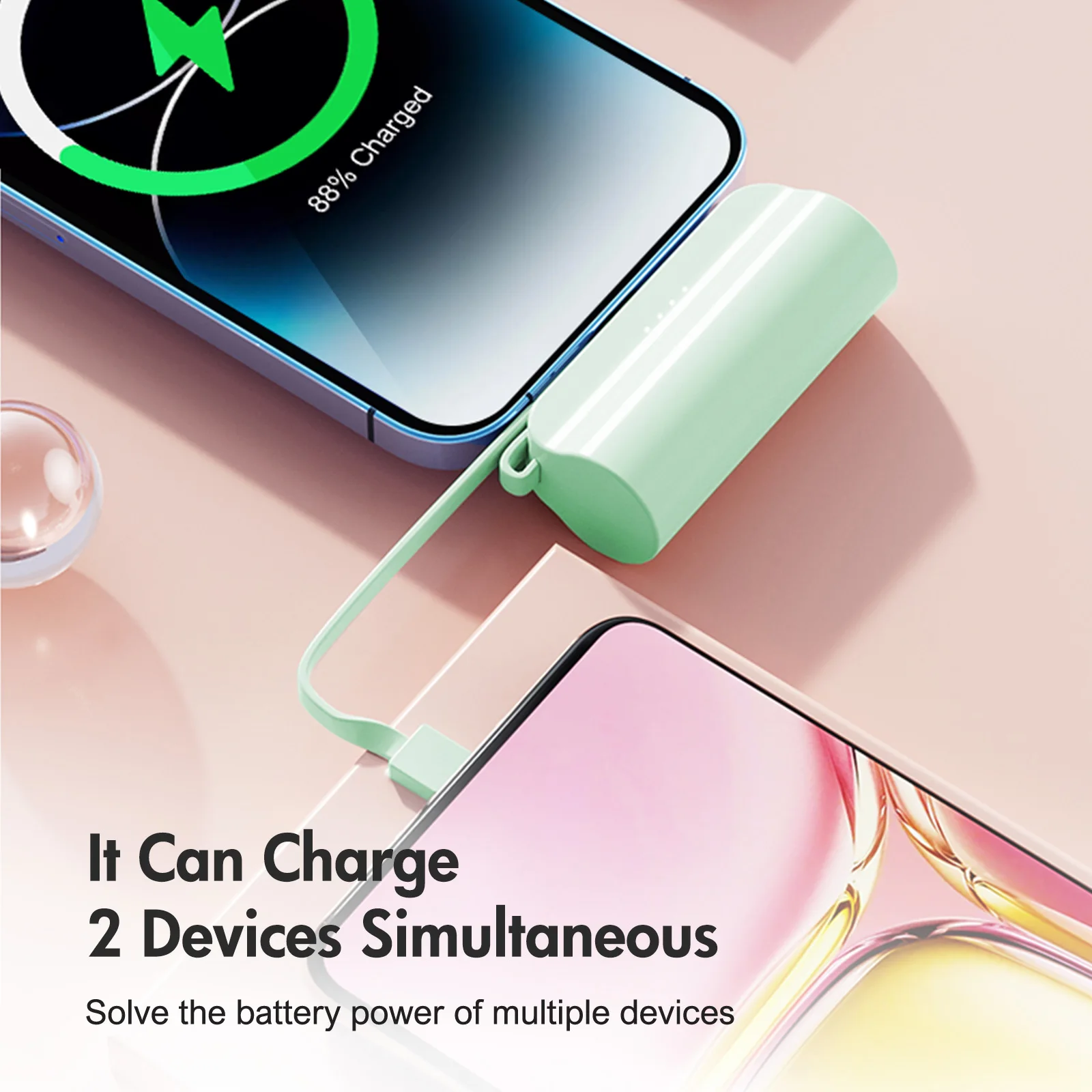 باور بانك صغير بقدرة 4500 مللي أمبير في الساعة شحن سريع 10 وات شاحن بطارية خارجي محمول من النوع C لهواوي وسامسونج وآيفون باور بانك