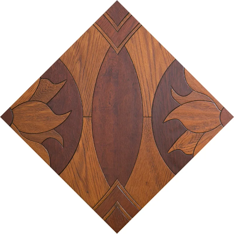 Oak Lotus Pond Moonlight Floor Sand Parquet Background Wall Lotus Pond Moonlight Retro Parquet Floor 15mm