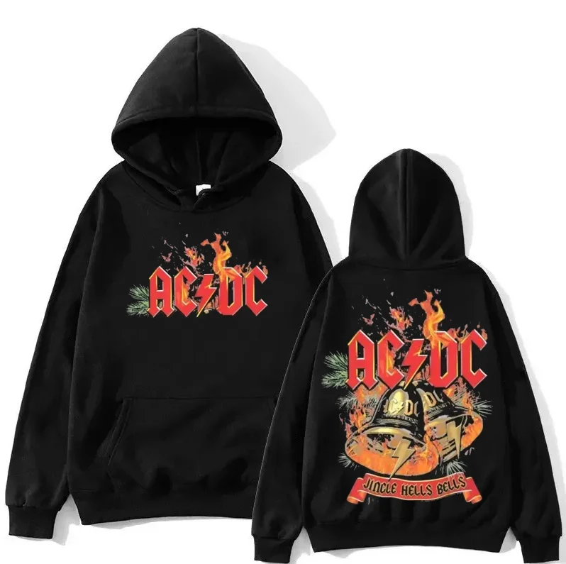 AC DC Music Live Tokyo Damska bawełniana bluza z kapturem 100% bawełny Jesień i zima Szalona moda Męska bluza z kapturem Top Oryginalny