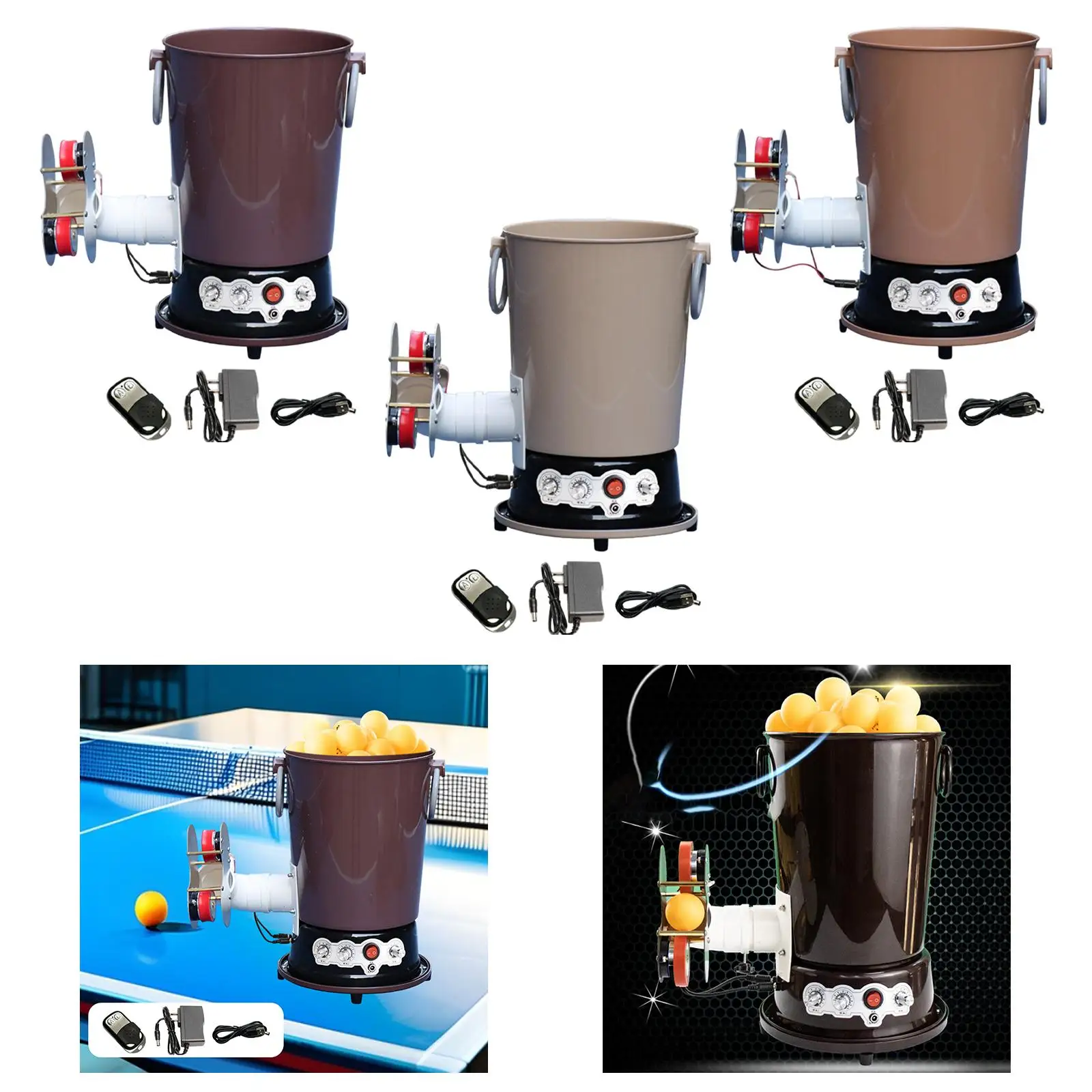 

Smart Table Tennis Robot Ball Launcher Large Capacity Feeder Training Machine for Skill Improvement at Home