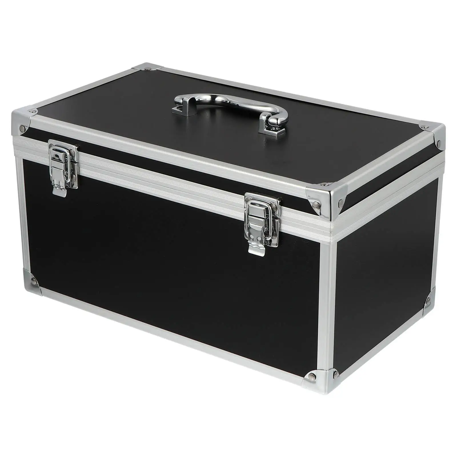 

Aluminum Toolbox 18pcs Black Right Angle 29x16x15mm Tool Case Multifunction Parts Box Hand Tools Container Durable Foam Easy