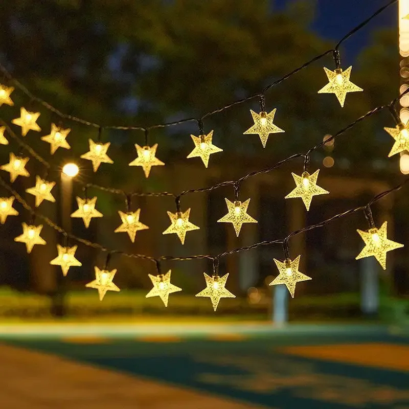 

Solar Star String Lights Weatherproof Solar LED Lights Fairy Lights Star Decor Christmas Garden Wedding
