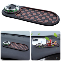 Car Dash Grip Pad with Temporary Parking Numbe 360 Degree Rotating Car Phone Holder Dashboard Pad for Cell Phones Keys Glasses