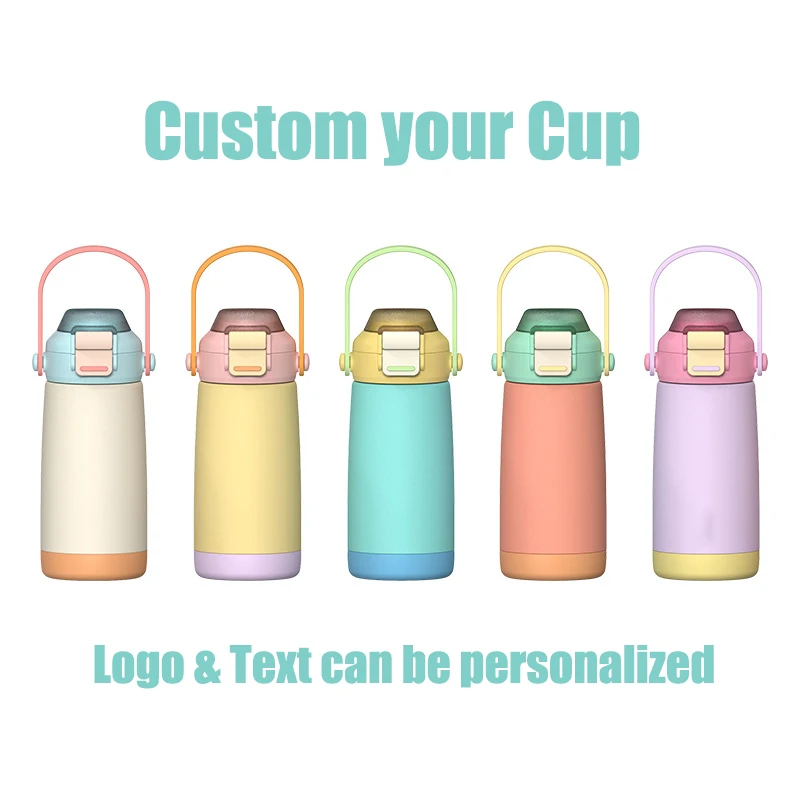 

Personalized Kids Portable Insulated Cup Personalized Cartoon Logo Leak Proof Thermal Mug Christmas Halloween Birthday Presents