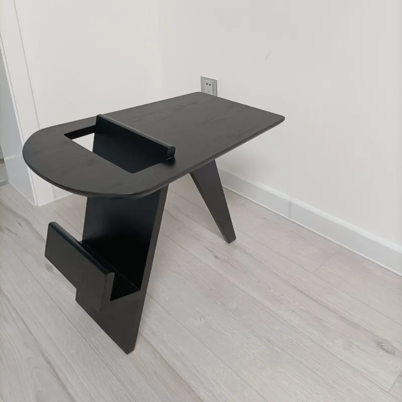 

Nordic Solid Wood Magazine Bookshelf, Kitesilhouette Simple Sofa Side Table, Unique and Creative Irregular Bedside Table Muebles