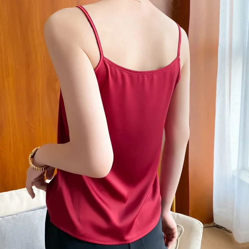 Casual Women Camis Tops Solid Spring Summer Tops Sexy Bottoming Tank Tops Office Lady Top 2024 Fashion Korean Camis Tank Top