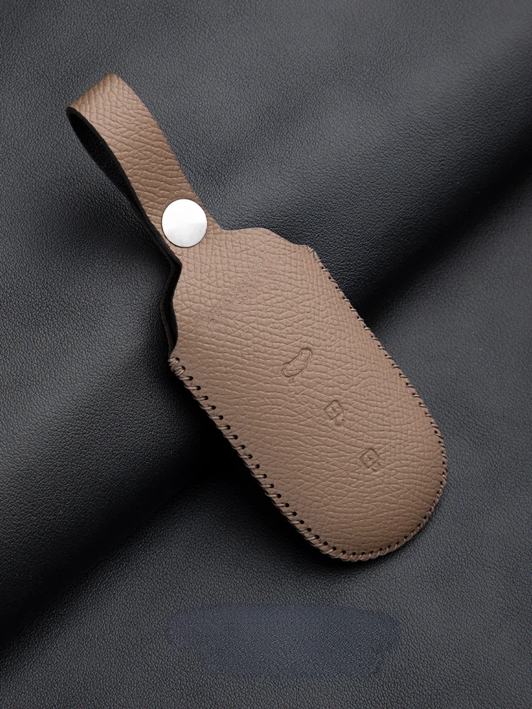 Soft And Comfortable Simple Style Handmade  Leather Car Remote Key Case Cover For AITO M7 2022 2023 2024