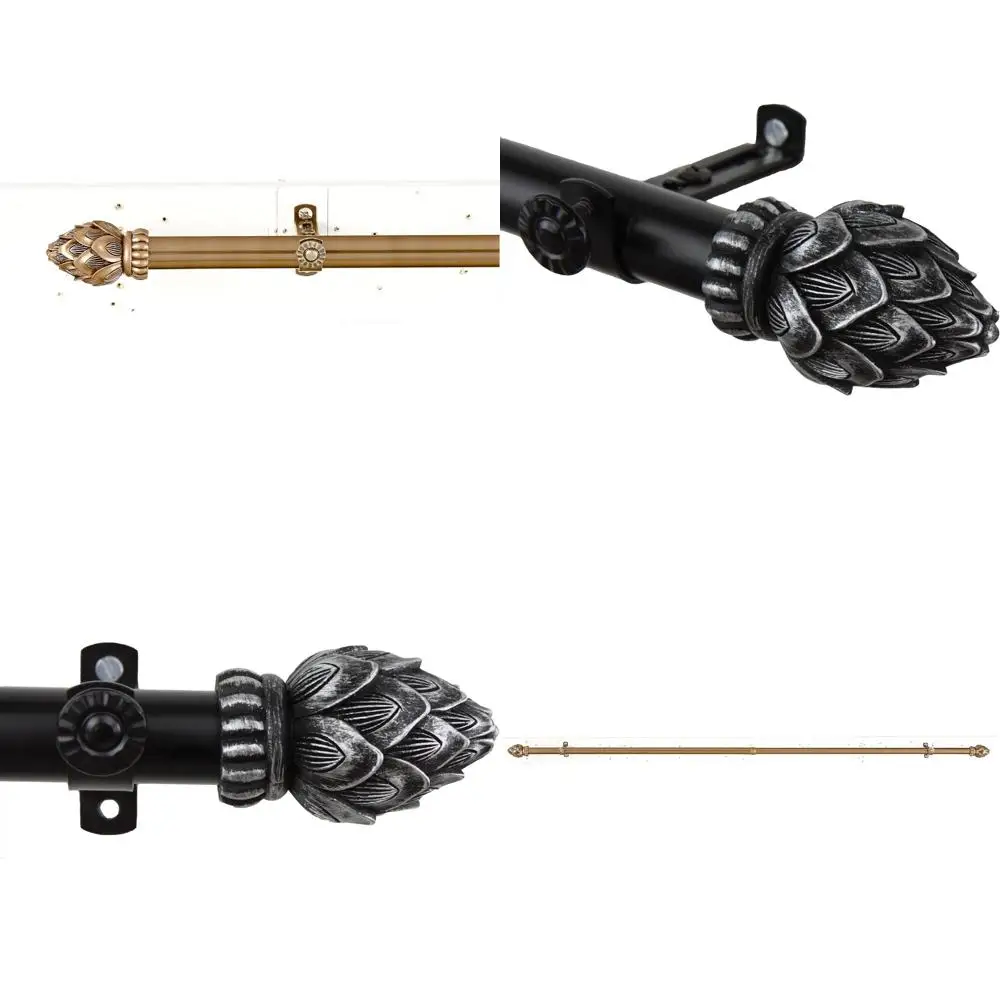 

Набор регулируемых карнизов с античной латунной отделкой 28-48 дюймов для обработки окон