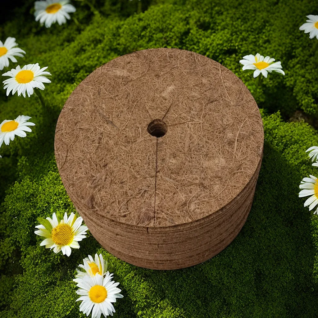 15/20/30/40cm 1PCS Natural Coco Coir Fiber Tree Mulch Ring Protector Organic Mat for Indoor Outdoor Disc Plant Cover Flower Pot