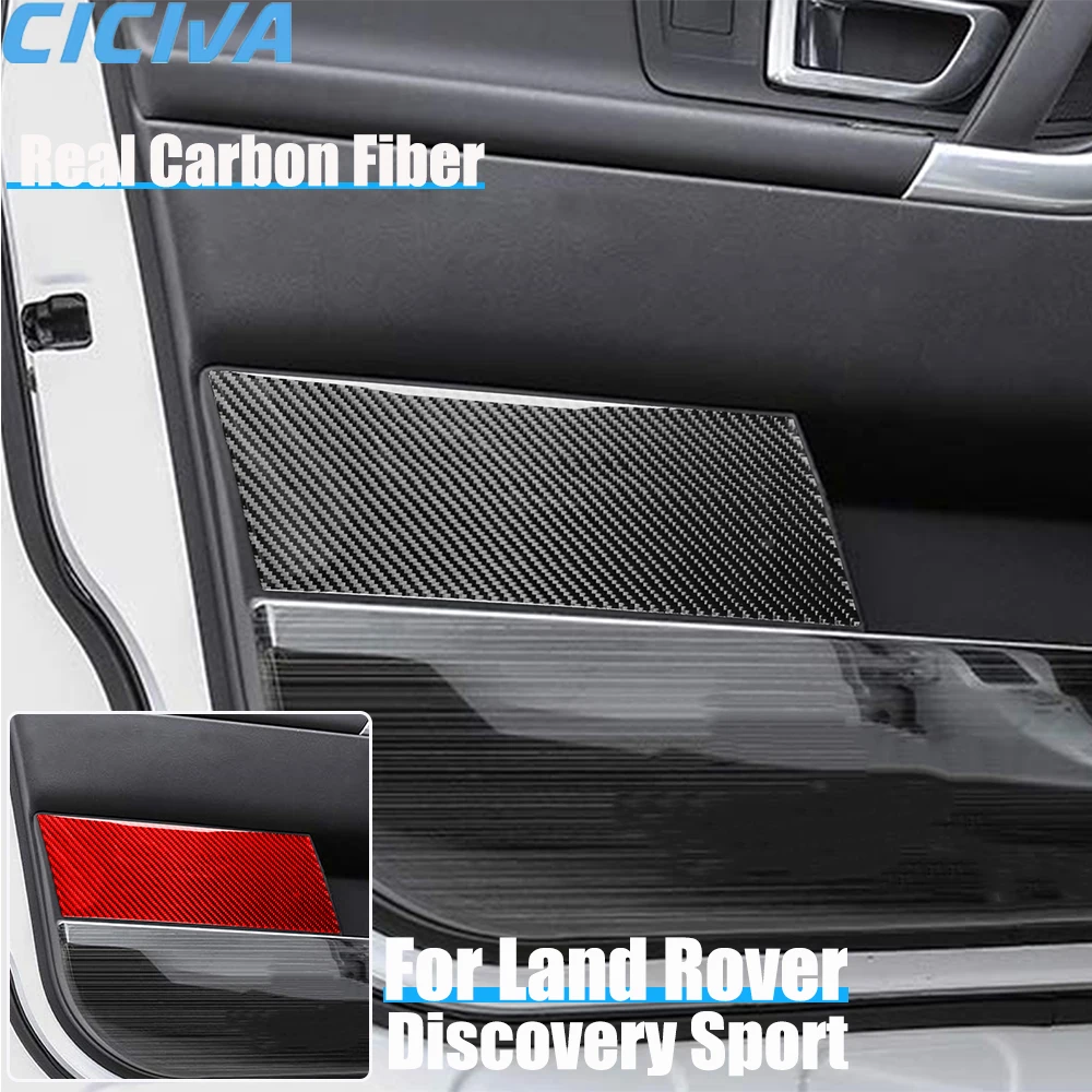 

Real Carbon Fiber Car Accessories Door Decorative Panel Trim Cover Soft Sticker For Land Rover Discovery Sport L550 2015-2019