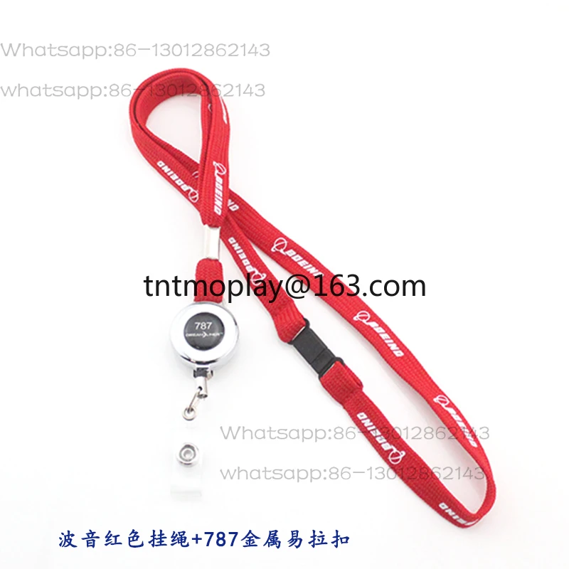 Boeing narrow version lanyard + metal easy-pull buckle civil aviation certificate card sleeve lanyard new model
