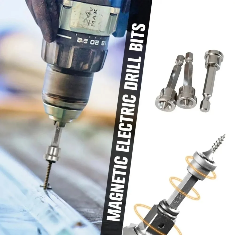 10pcs Drywall Screwdriver Bits PH2 50mm Hex Shank with Depth Stop for Controlled Plasterboard Screw Installation