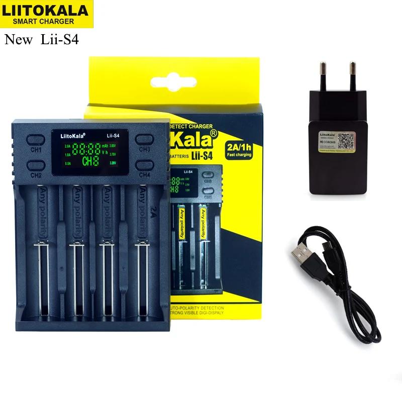 LiitoKala-cargador de batería Lii-PD2, Lii-PD4, Lii500, para 18650, 26650, 21700, 18350, AA, AAA, 3,7 V/3,2 V, baterías de litio NiMH