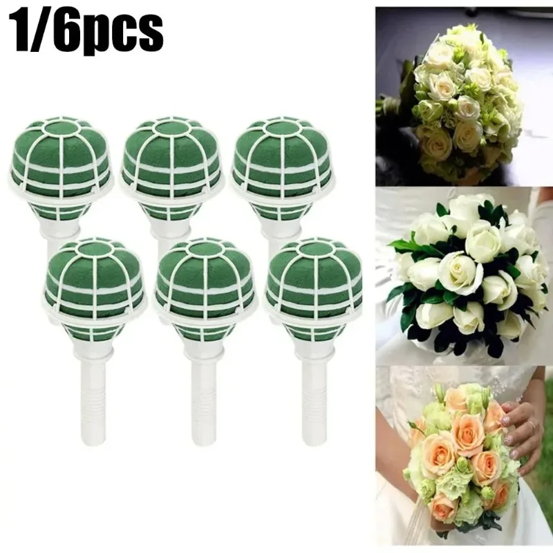 1pcs 18cm Bridal Wedding Flower Decoration Bouquet Foam Holder Green DIY Floral Handle Base Bracket Supply Party DIY Supplies