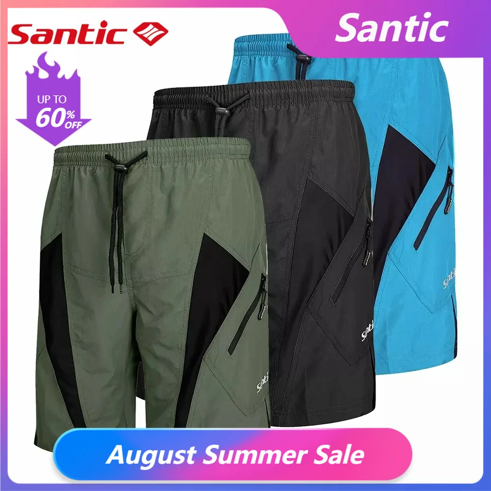 Santic Shorts Ciclismo Masculino 3D Acolchoado MTB