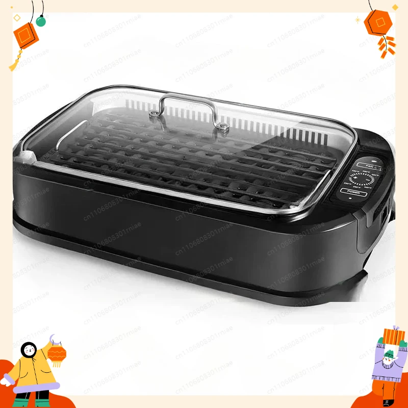 Durable Upgraded Smoke-Free Electric Grill Plate All-in-One Barbecue Pan for Home Use-YBJ