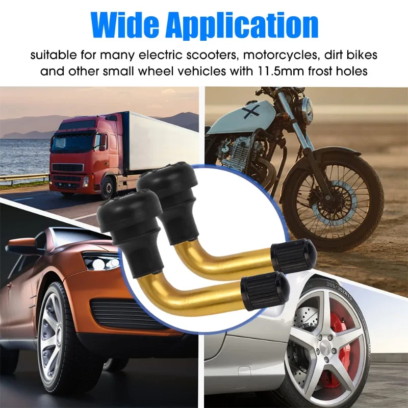 2/4 قطعة المطاط النحاس دراجة نارية إطارات دون أنابيب صمام ينبع PVR70 60 50 صمام ينبع إطارات دون أنابيب ل دراجة سكوتر كهربائية #4