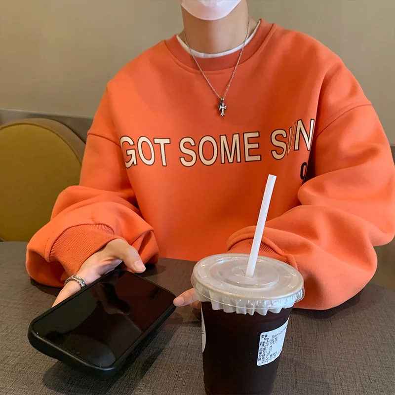 

Повседневная мужская толстовка оверсайз с капюшоном, весна-осень, в американском ретро-стиле, молодежная, с принтом, удобная, модная верхняя одежда