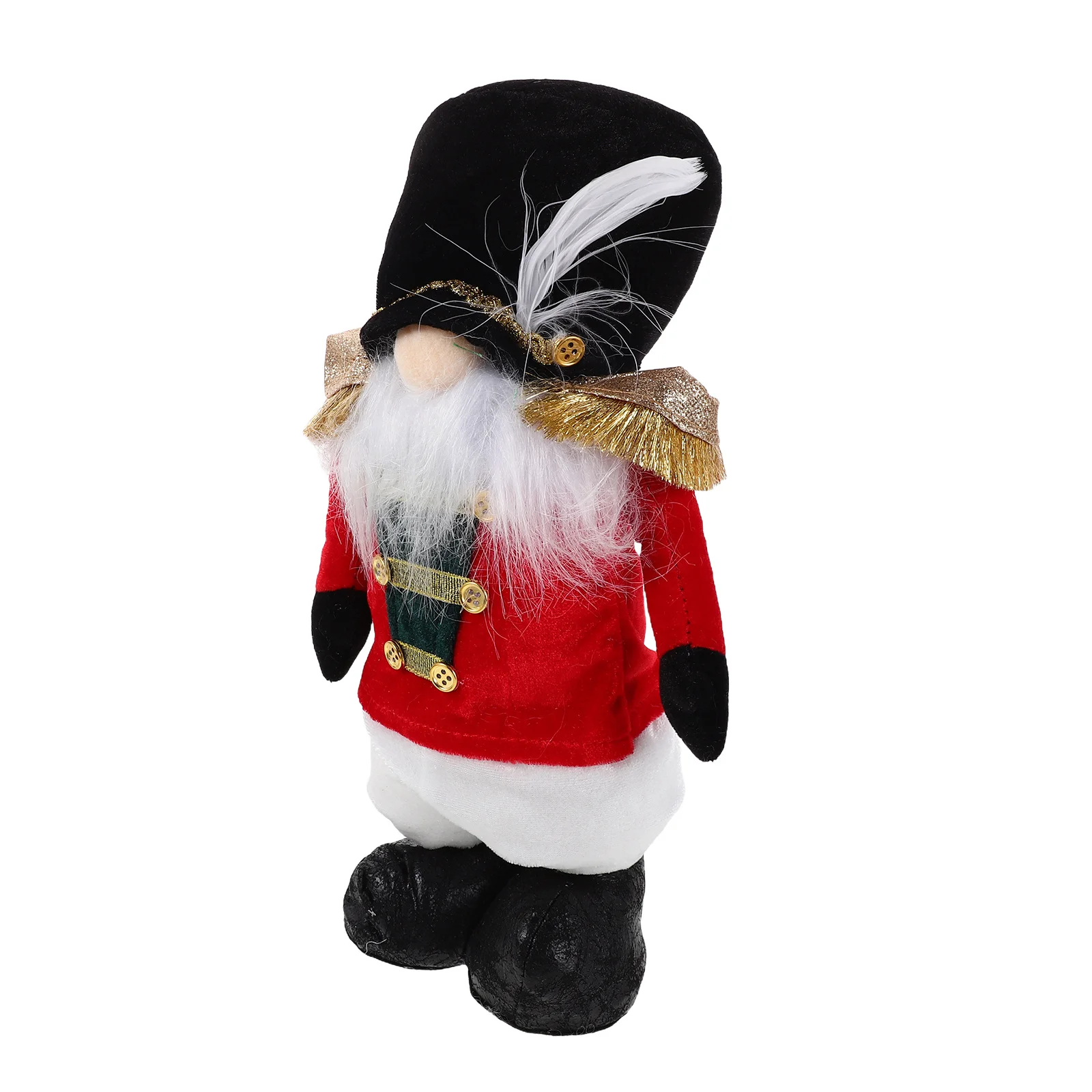 

Standing Nutcracker Soldier Christmas Decoration Extendable Faceless Puppet for Holiday Table Home Decor Unique