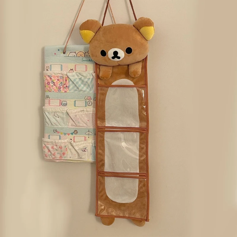 Rilakkuma Kawaii حقيبة للحمل على الحائط أنيمي الطلاب عنبر سعة كبيرة أكياس التخزين Relaxbear موضة عناصر متنوعة الحقيبة هدية
