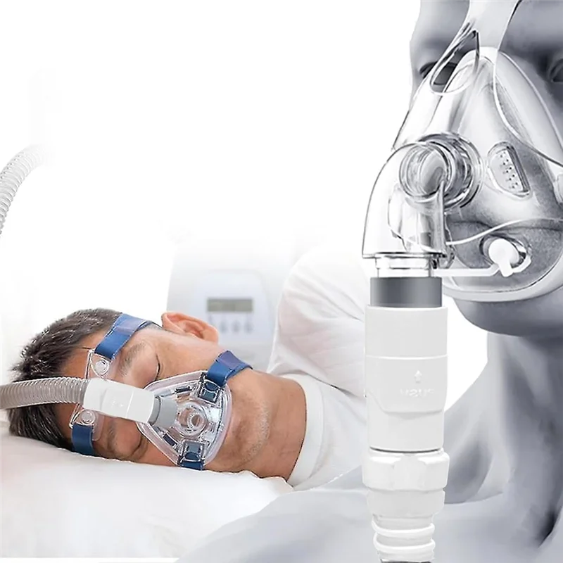 HRBAJ-22Mm Diameter Masker Adaptor Selang CPAP 2 Buah untuk Sambungan Adaptor Perjalanan Tabung Airmini Resmed