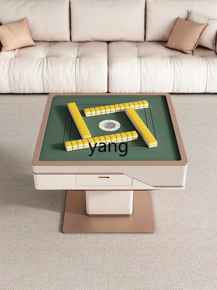 Yjq Modern Automatic Lifting Tea Table Dining Table Integrated Small Apartment Coffee Table Mahjong All-in-One Machine