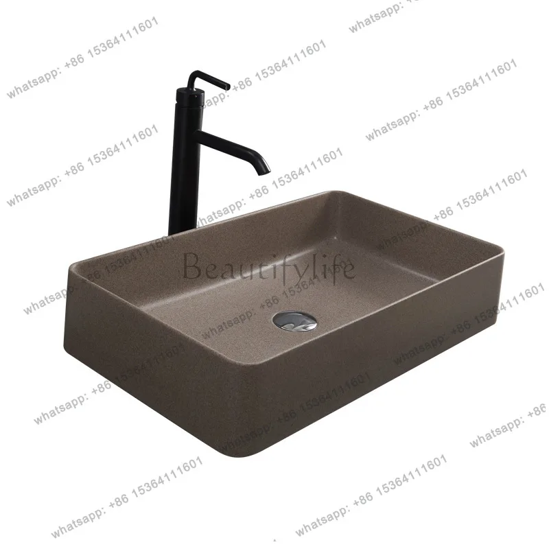 Modern simple bathroom washbasin, artificial stone basin 60cm