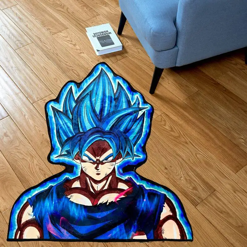 Cartoon Dragoned Ball Carpet 3D Irregular Gokued Vegetaed Lounge Rug Creative Saiyaned Brolied Friezaed Bedroom Rug Home Decor