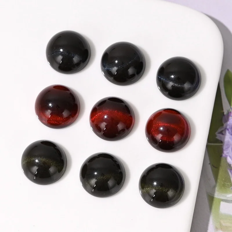 

Оптовая продажа, 50 шт./лот, 16 мм, цветной принт, геометрия, круглая форма, смоляные бусины-кабошоны, ювелирные изделия своими руками, аксессуары для волос для одежды