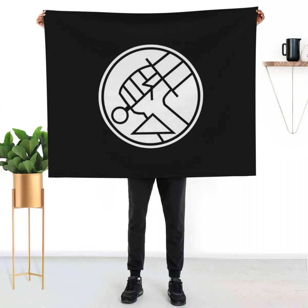 hellboy bprd Throw Blanket Fashion Sofas Summer Beautifuls Furry halloween Summer Beddings Blankets