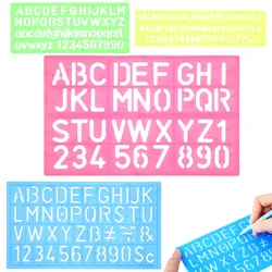 4pcs Alphabet Number Stencil Set DIY Craft Layering Stencils Painting Scrapbooking Stamping Embossing Album Paper Card Template