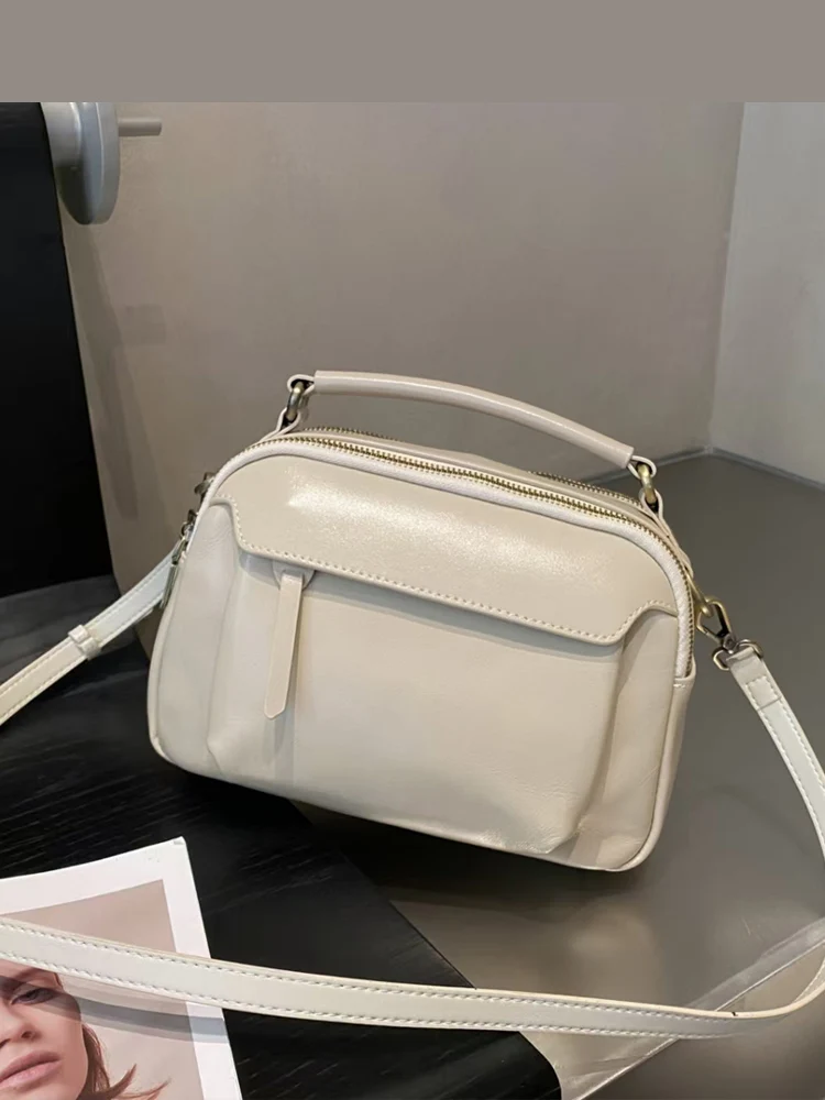 

Spring 2026 Large Capaci Leather Casual Bag Women's Handbag Crossbody Purse Soft Tanned Cowhide Faionable Cact Square