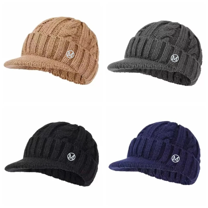 1 قطعة قبعة شتوية دافئة في الهواء الطلق ، للجنسين إضافة الصوف تنوعا غطاء للأذنين داندي أغطية الرأس مع حافة ، مناسبة للرياضة في الهواء الطلق ، التنقل