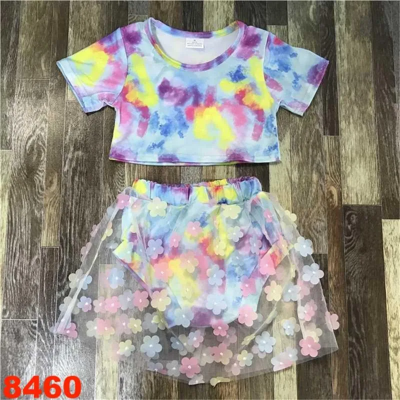 Top and skirt  love heart  Valentine's day Girls baby dress love pattern romantic 0-16 years old children couple girl clothes