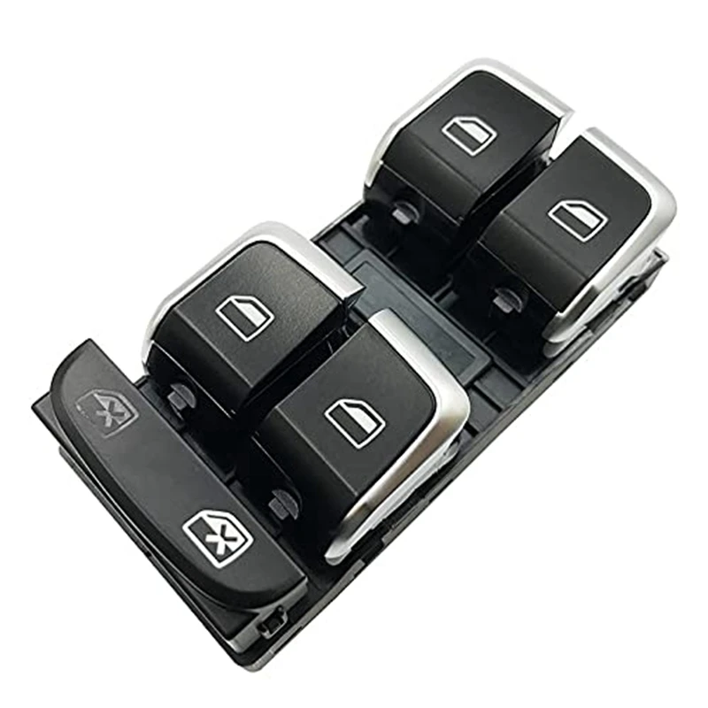 NEW-8KD959851A Chrome Window Main Control Passenger Side Switch Button For - A4 Q5 B8 8KD959855A / 8KD959851 / 8KD959855