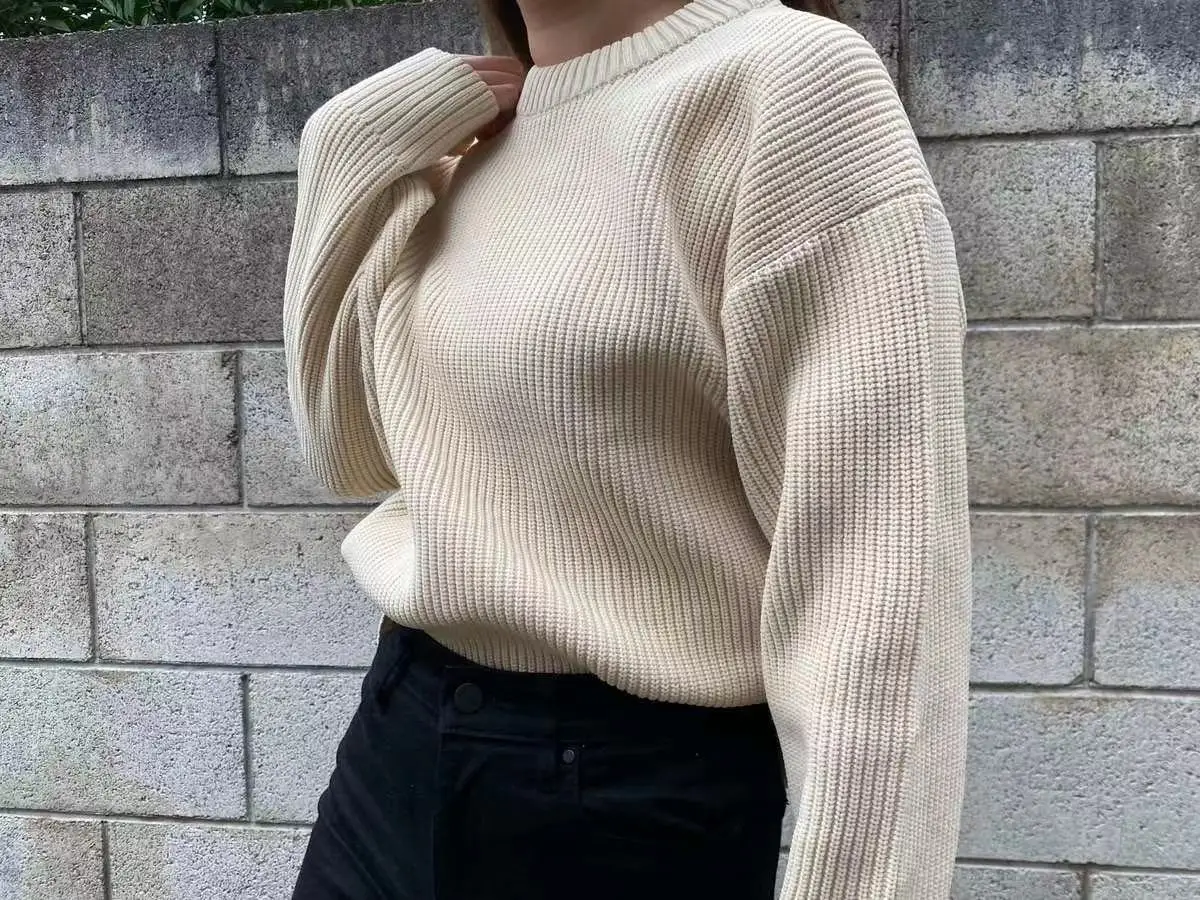 Sunine Home Oversize ronde Ne Knitwear Losse damestrui Halflange Sweet Sle Winter Nieuwe collectie Grote maat