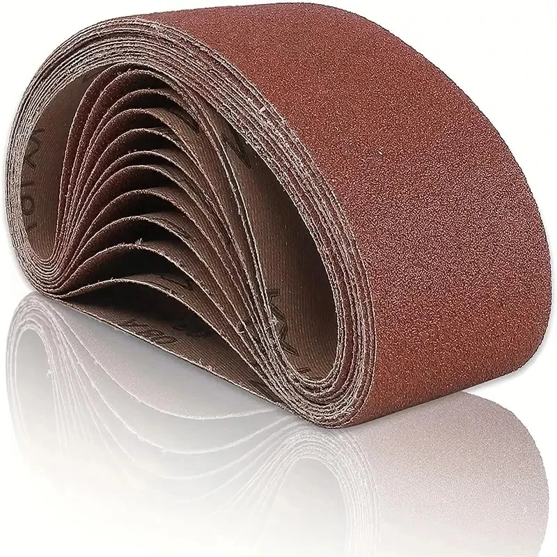 10PCS/Set 533*75mm Sanding Belts 60-240 Grits Wood Soft Metal Polishing Sandpaper Abrasive Bands For Belt Sander Abrasive Tool