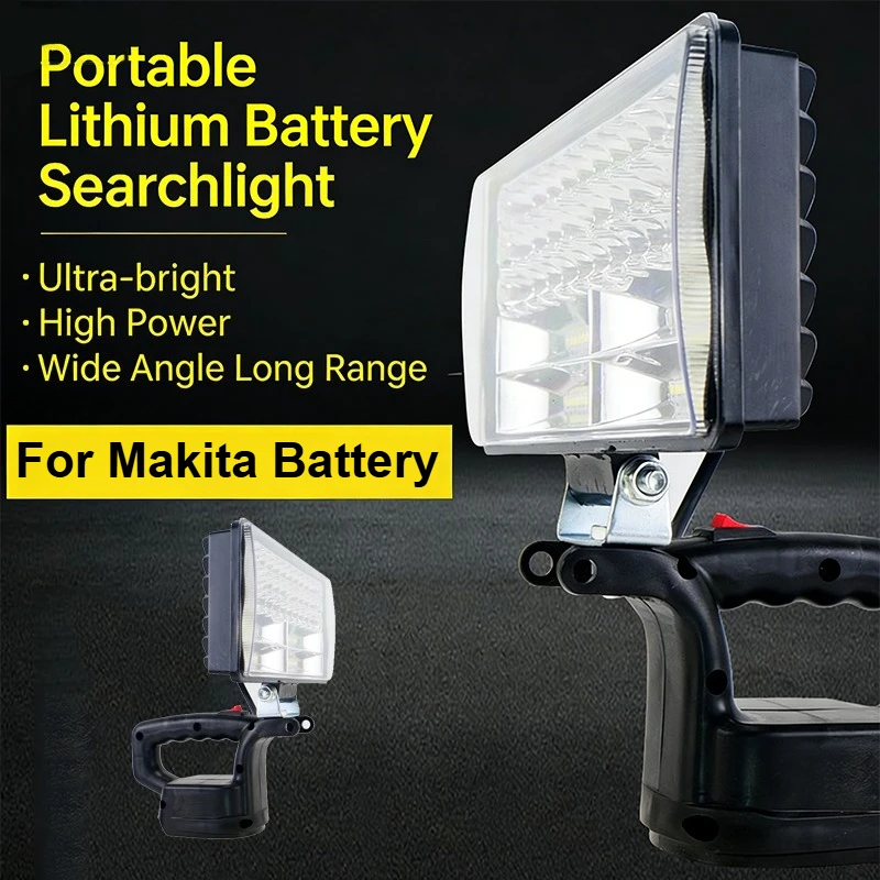 

Портативные прожекторы 3/4/5/8 дюймов, светодиодные фонари, совместимые с аккумулятором Makita 18В, беспроводные, для работы на улице, рыбалки, ручные, аварийные, рабочие фонари