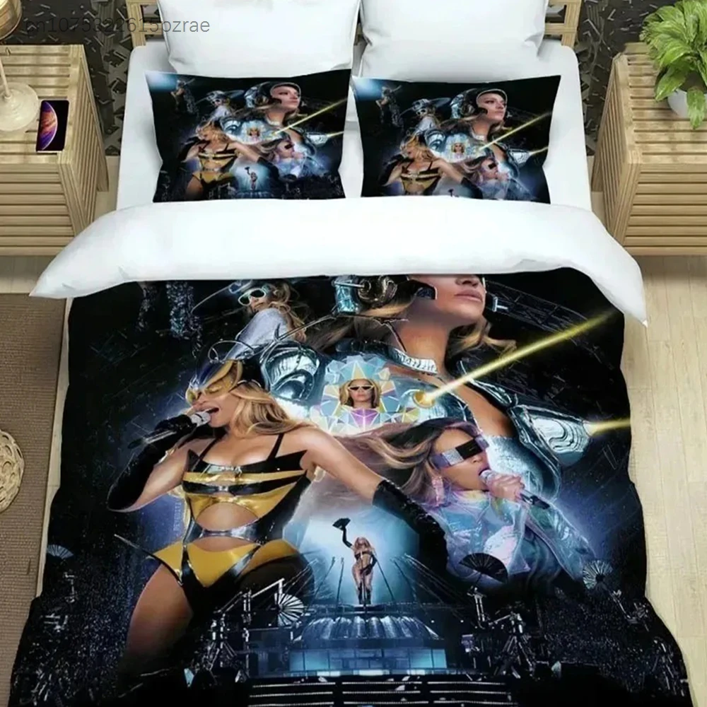 Duvet Cover Beyoncé Giselle Knowles Pillowcase Bedding Set Adult Boys Girls Bedroom Decoration Single Double Large Size