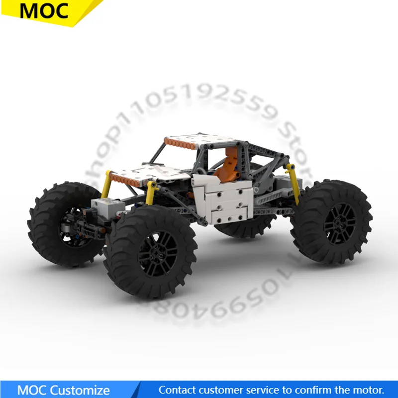 

773 PCS Speed Hypercar Rock Crawler Moon Buggy MOC Customize Modular Building Block Simple Technology DIY Holiday Toy Gifts