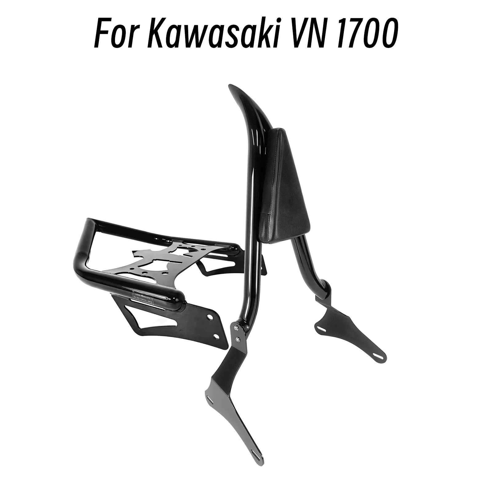 

Passenger Sissy Bar Rear Backrest With Luggage Rack For For Kawasaki Vulcan VN 1700 Vaquero VN1700 2011-2025
