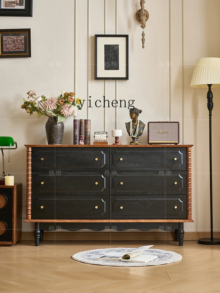 Yxy Solid Wood Six-…