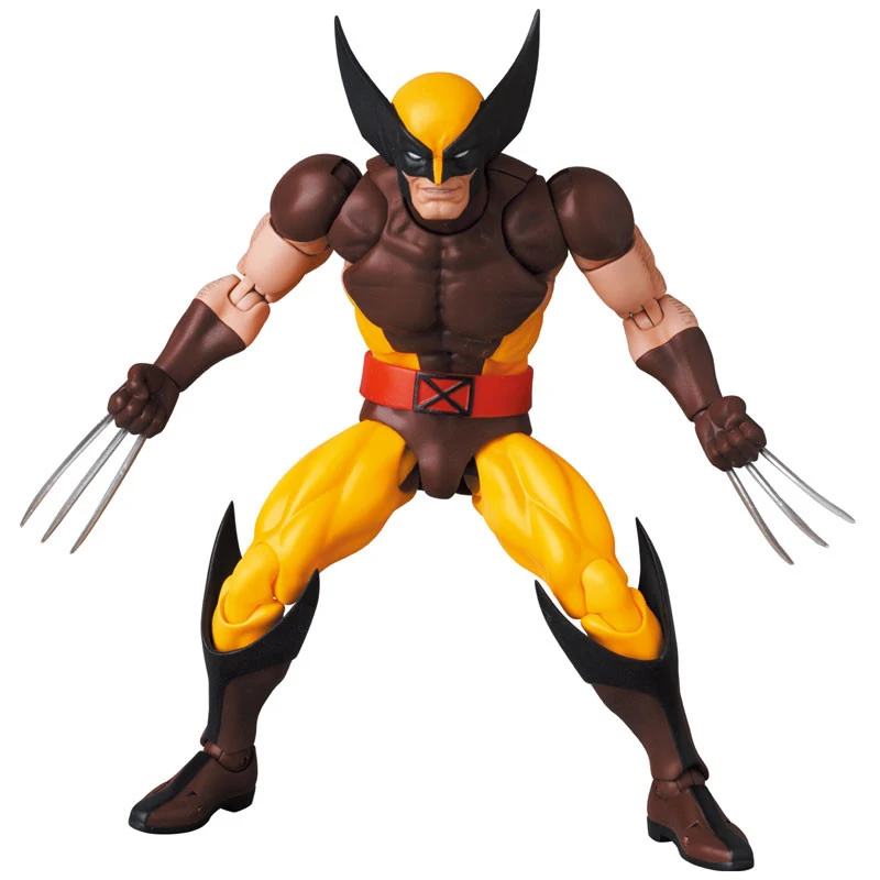 %100 Original Medicom Toy X-Men - Wolverine - Mafex (No.138) - Brown Comic Ver Anime Figure Action Figure Model Dekorasi