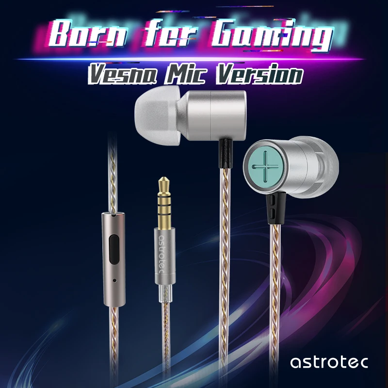 Astrotec Vesna Mic Version In-ear Monitor Hifi Earphones Wired LCP Diaphragm