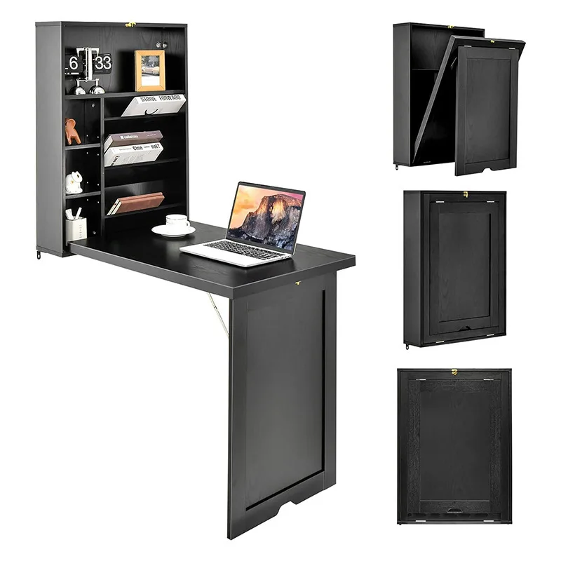 Multifunctional  Folding Computer Desk Room Bedroom Desk Locker