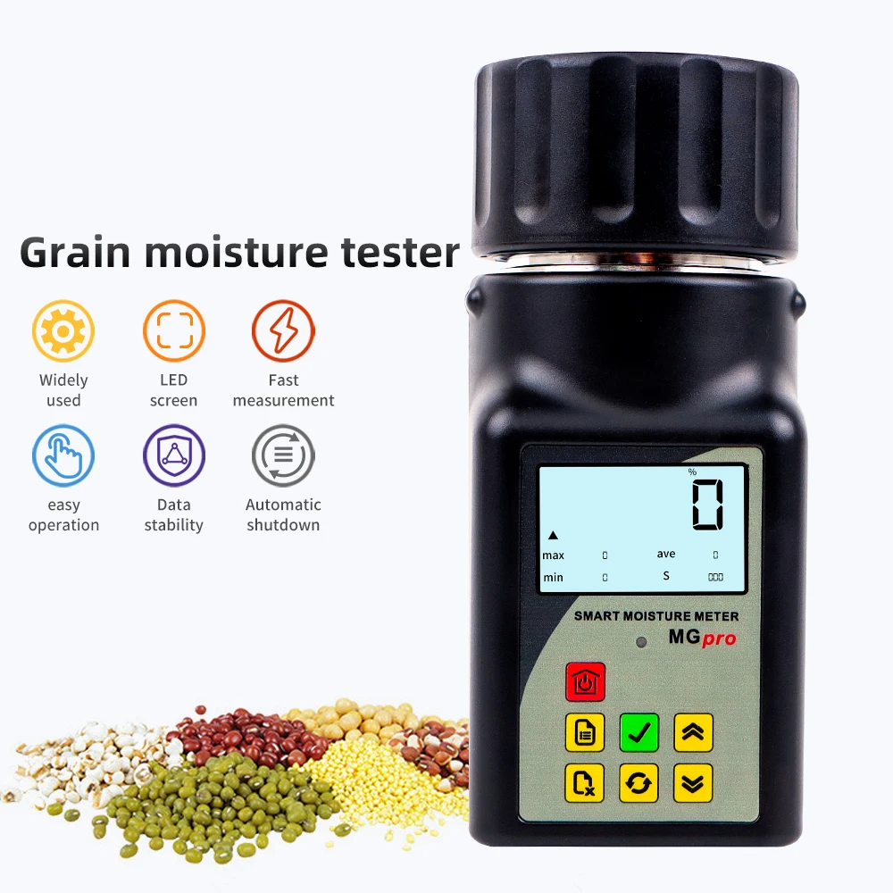 

GM-pro Grain Moisture Meter 25 Kinds Grains Humidity Tester For Corn Wheat Bean Peanut Sorghum Moisture Detector Seed Hygrometer