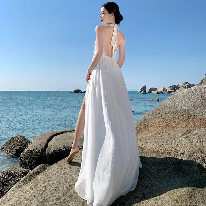 

Three-Layer Flower Decorative Wave Fairy Flowing Dress