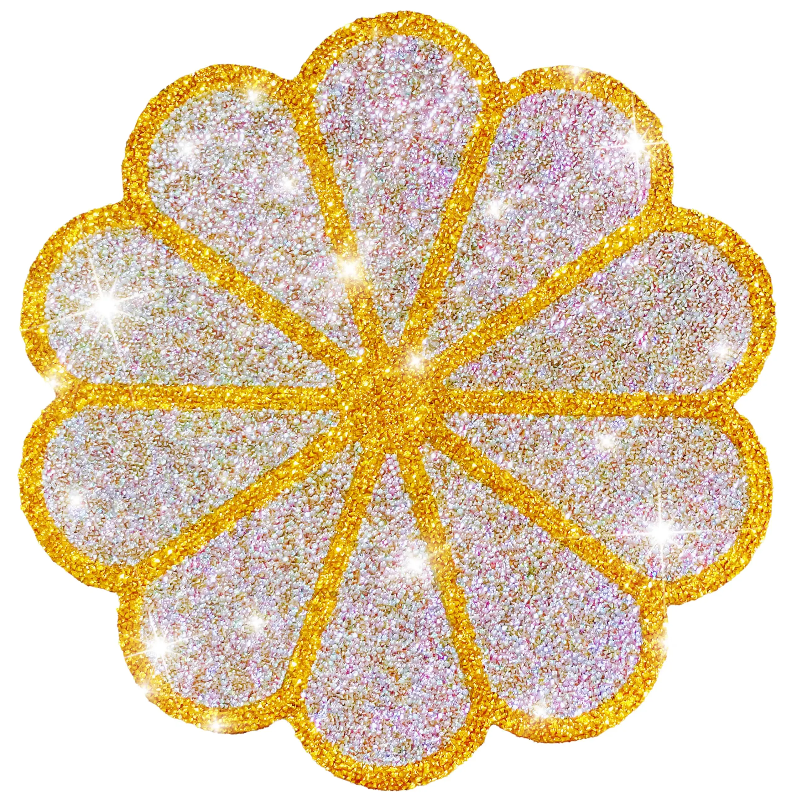 

Washable Waterproof Diamond Circle Placemats for Round Tablescape Decor for Dinner and Kitchen Bling Placemats for Home Decor